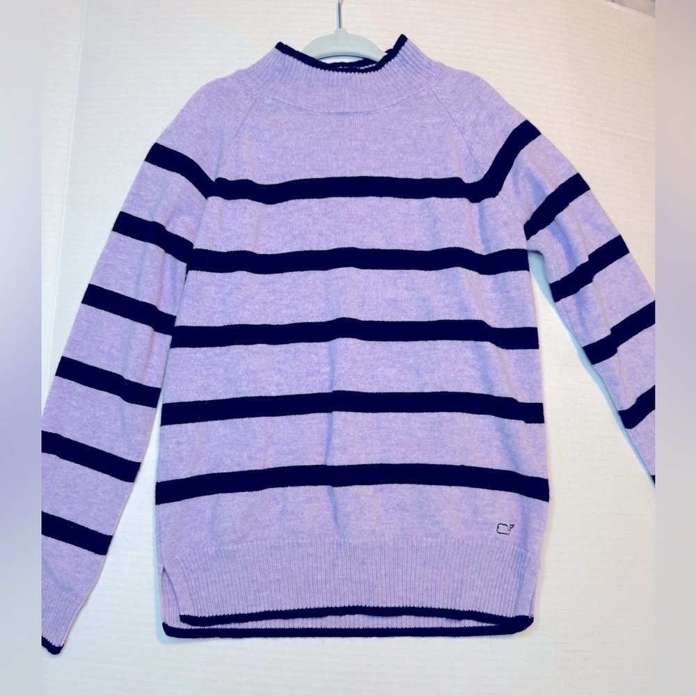 Vineyard Vines Girls Purple Striped Sweater Size M